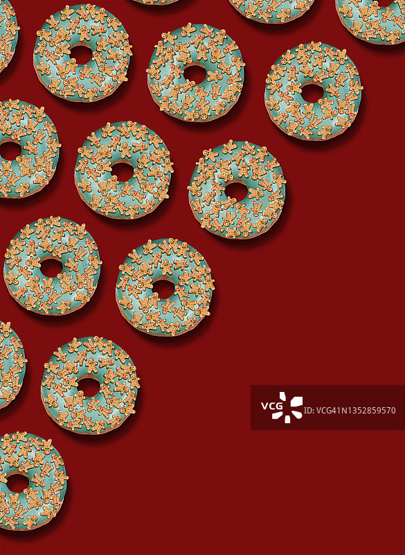 趣味圣诞甜甜圈图片素材