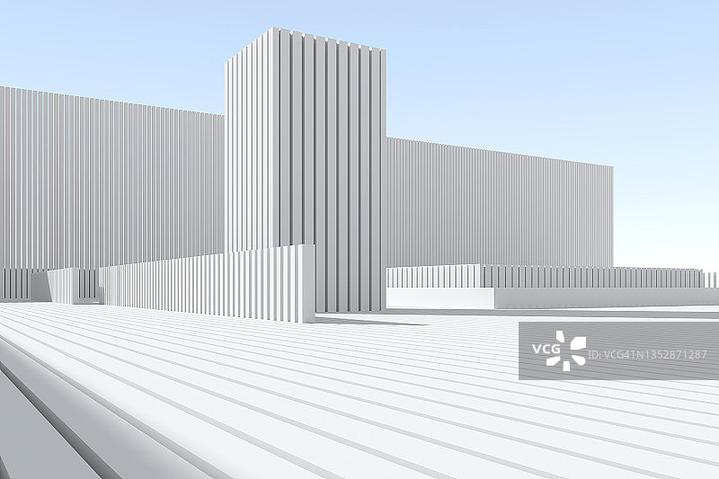 3D渲染未来主义建筑图片素材