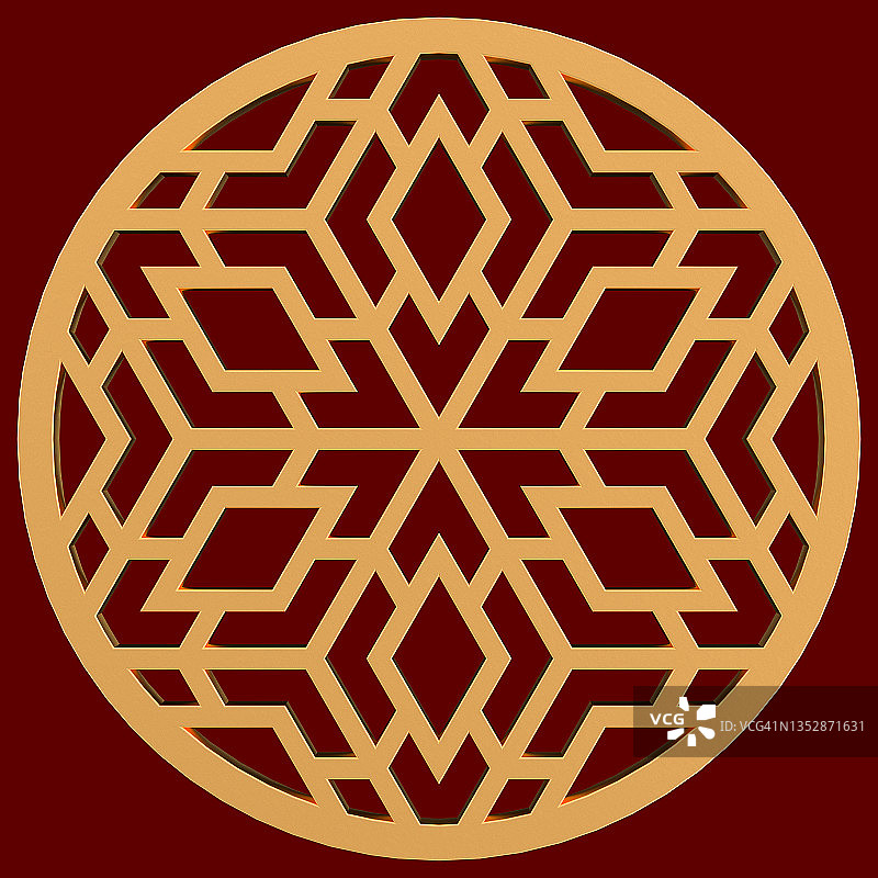 3D渲染窗饰花格图片素材