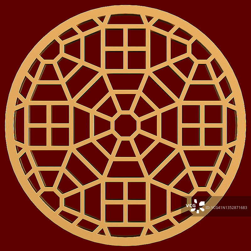 3D渲染窗饰花格图片素材