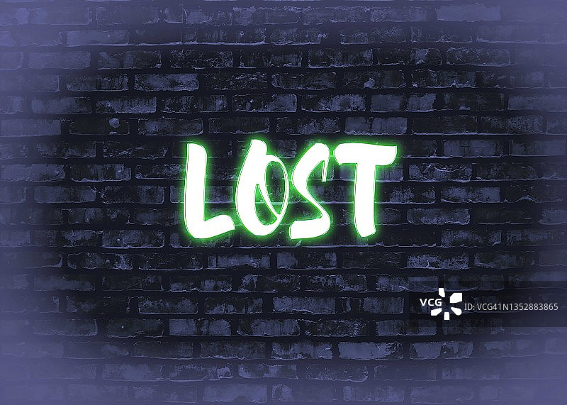 霓虹灯LOST标志图片素材