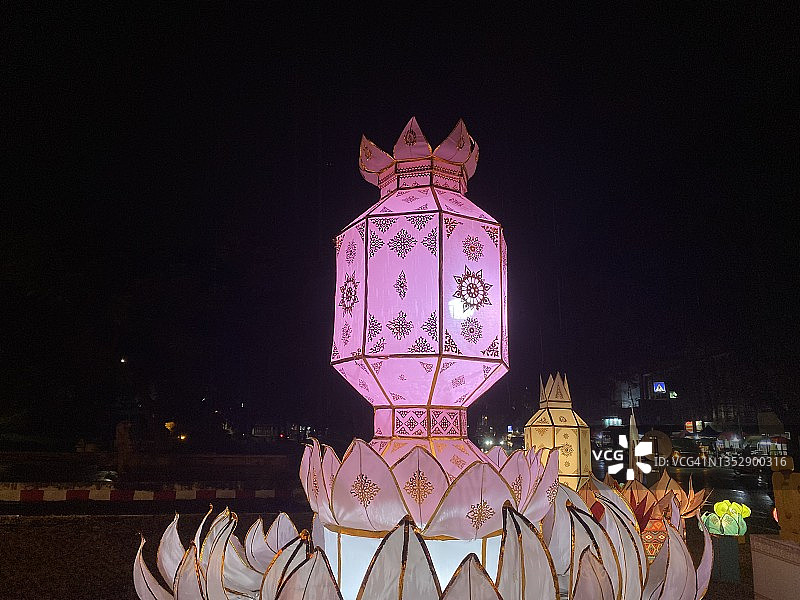 泰国水灯节之夜美景图片素材