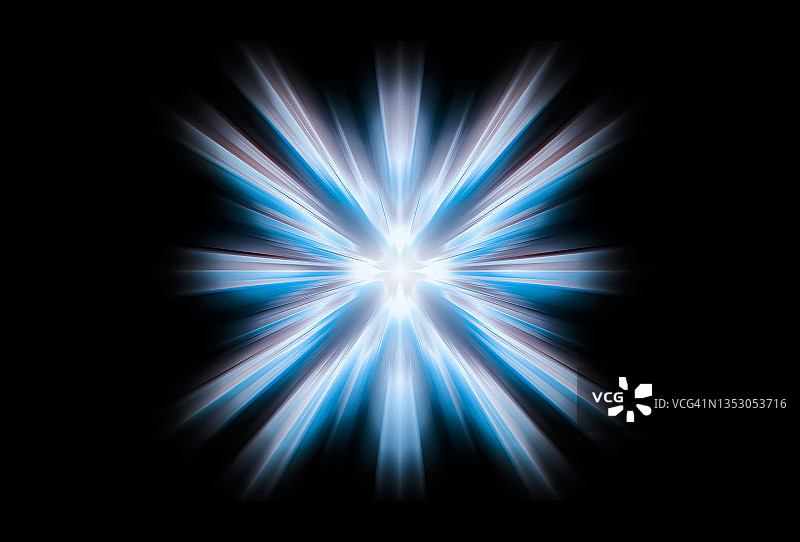 黑色背景上的光束数字蓝色花卉图案图片素材