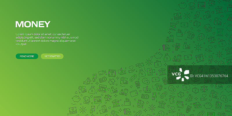 与金钱相关的图案设计网页横幅图片素材
