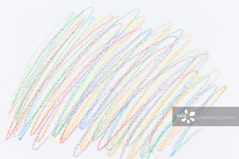 蜡笔手绘设计元素套装，彩色粉笔条纹背景图片素材