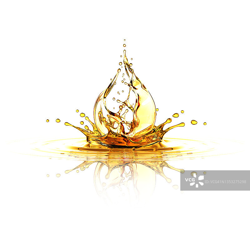 油滴形状的油飞溅图片素材