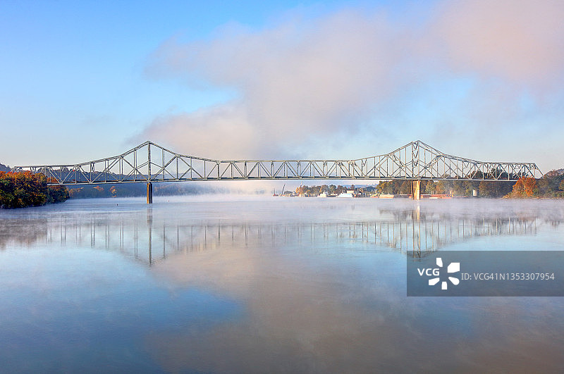 银色纪念桥图片素材