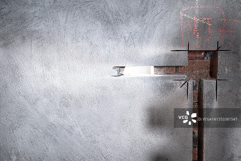 水电开槽装饰毛坯房图片素材