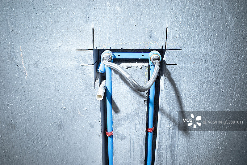 水电开槽装饰毛坯房图片素材