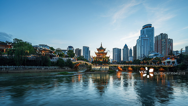 贵阳市城市景观——甲秀楼图片素材