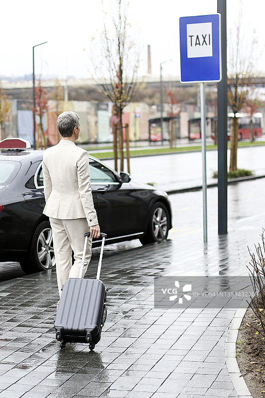 出租车候客站图片素材