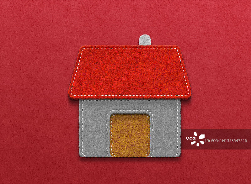 红色毛毡小屋图片素材