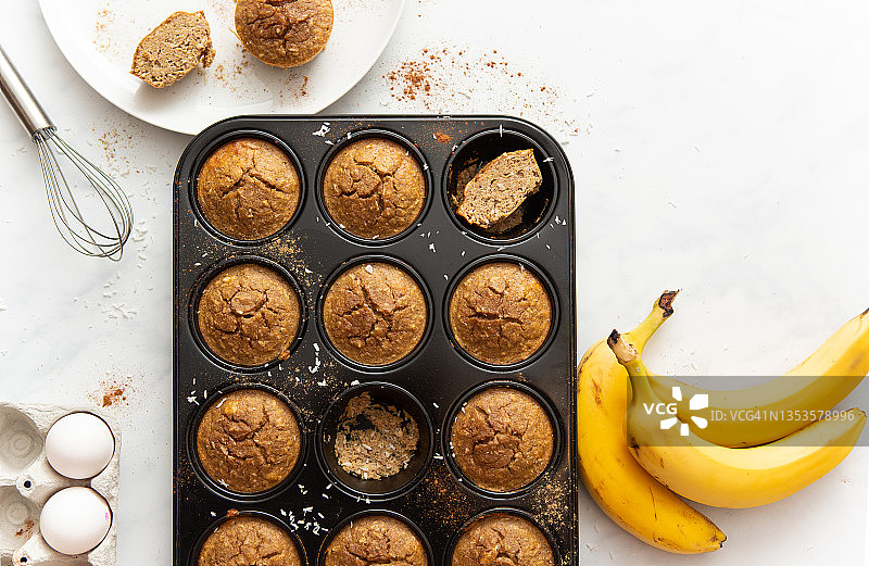 旧石器时代蛋白质香蕉松饼图片素材