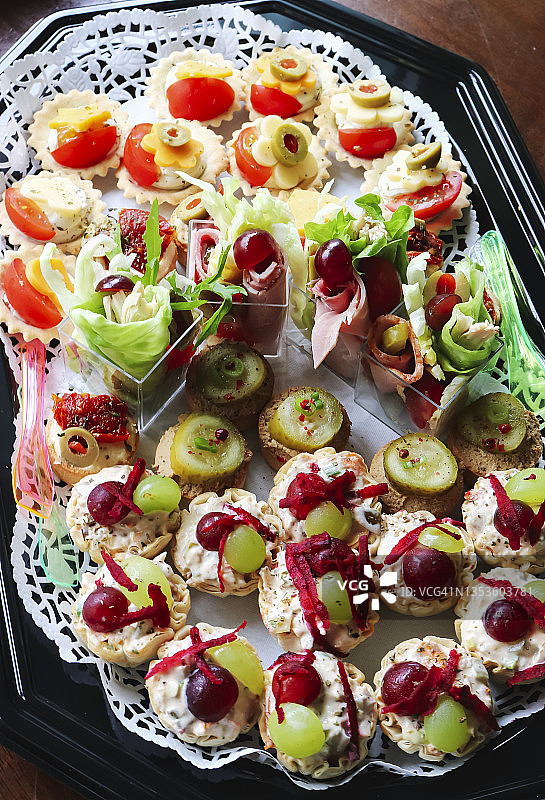 拼盘派对小吃什锦图片素材