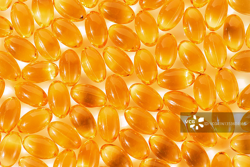 鱼油Omega 3药丸背景图片素材