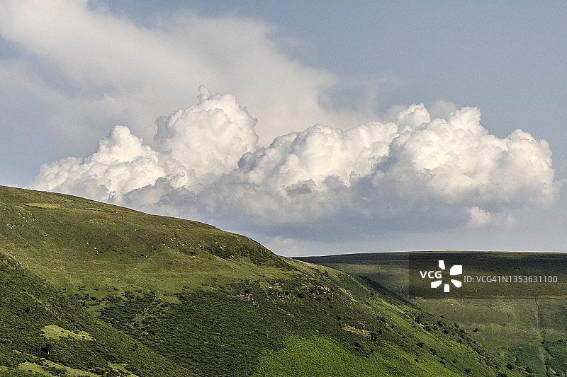 英国赫特勒尔山脊，赫里福德郡/蒙茅斯郡/波伊斯图片素材