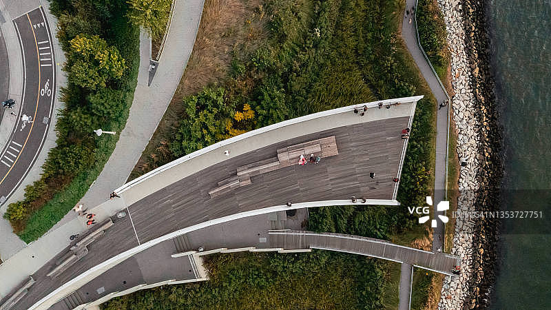 布鲁克林广场的航拍景色图片素材