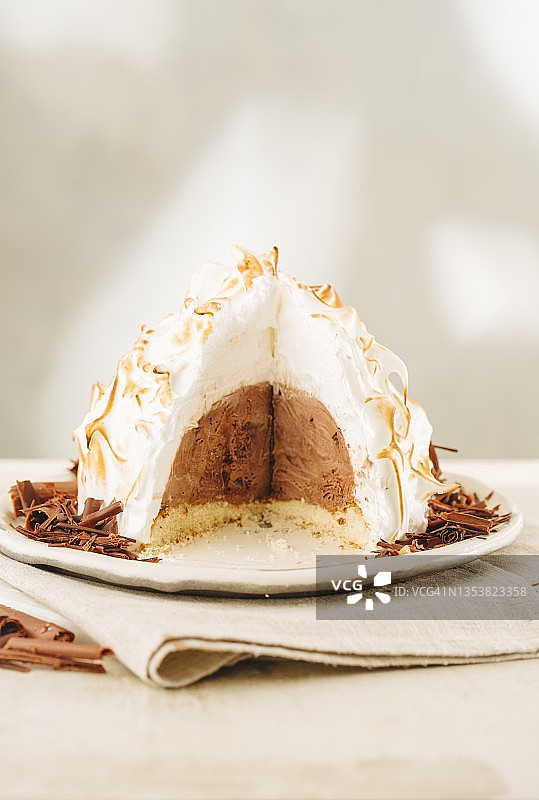 巧克力烤阿拉斯加图片素材
