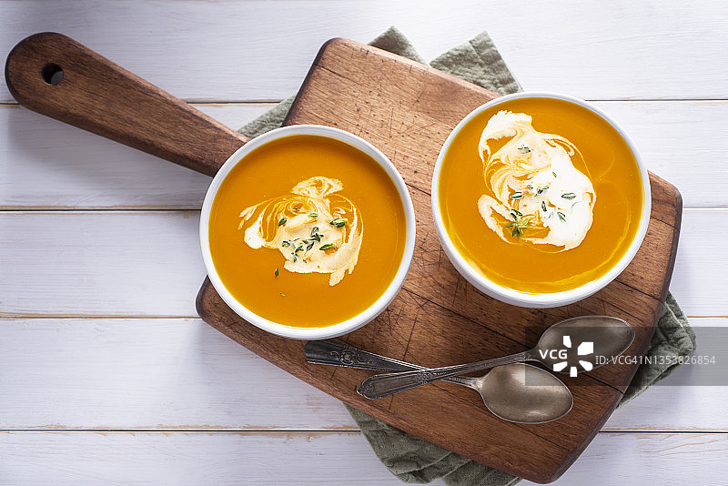 奶油南瓜汤图片素材