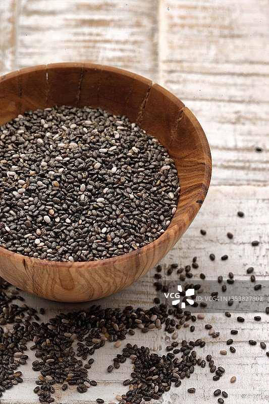 木碗里的奇亚籽图片素材