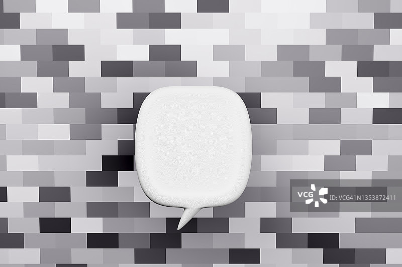 黑白背景上的白色漫画气泡便签图片素材