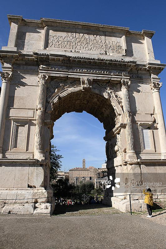 提图斯凯旋门，罗马广场，意大利拉齐奥图片素材