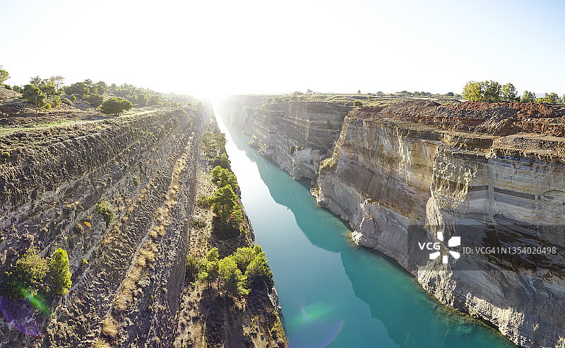 科林斯运河，科林斯地区，希腊，欧洲图片素材