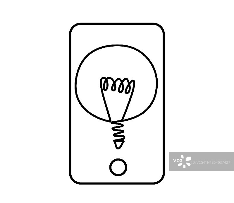 带灯泡的电话图片素材