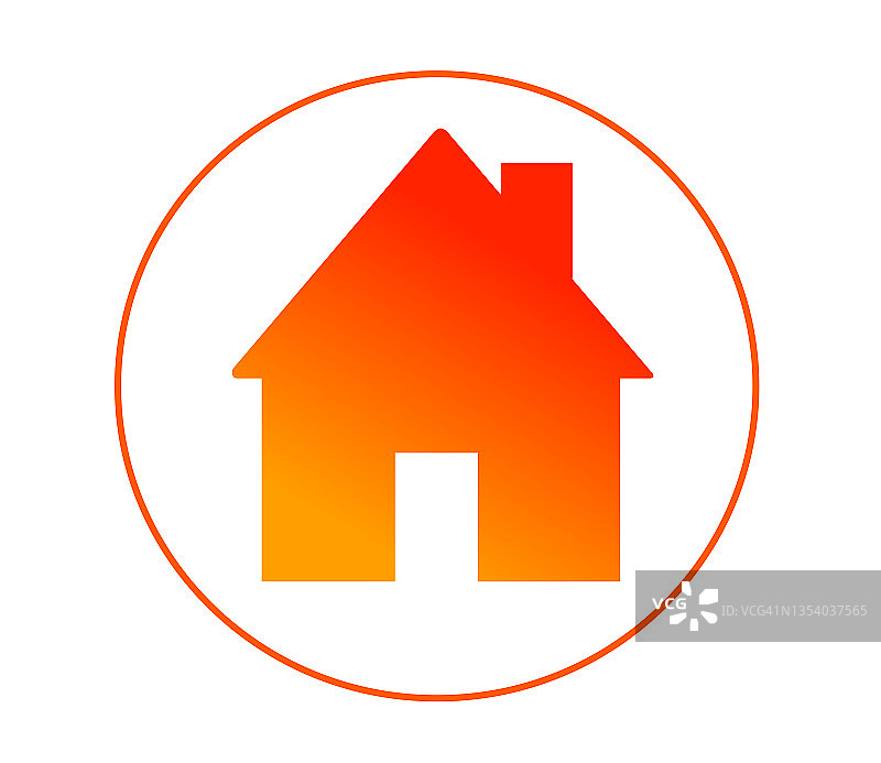 圆形房屋图标图片素材