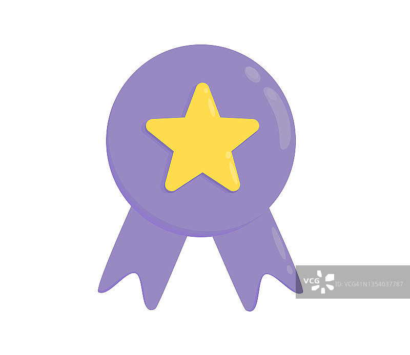 手绘优胜者奖牌数字插图图片素材