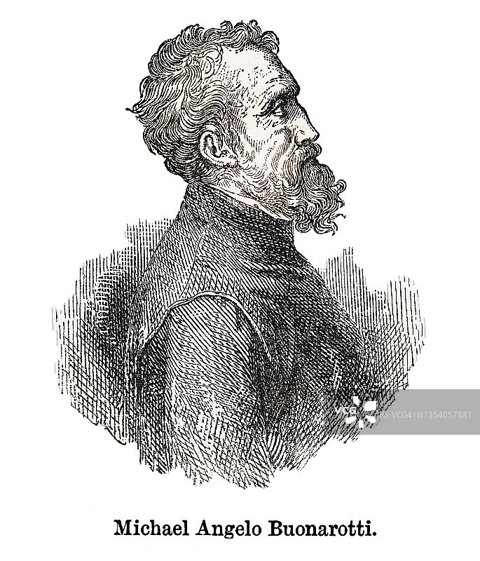 米开朗基罗肖像图片素材