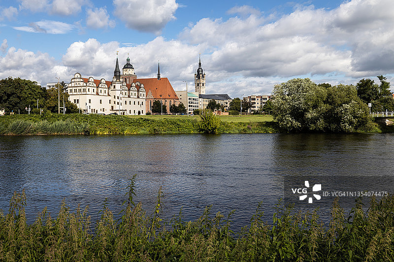 德绍历史天际线（萨克森-安哈尔特州，德国）图片素材