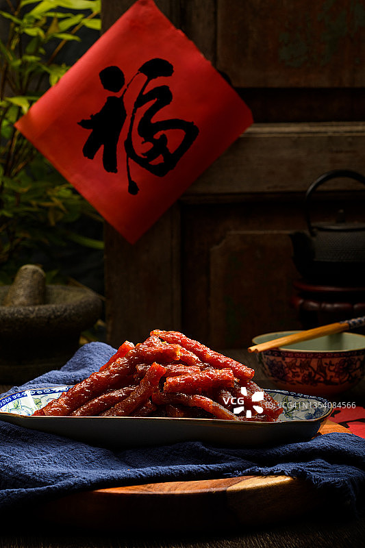 烤猪肉干图片素材