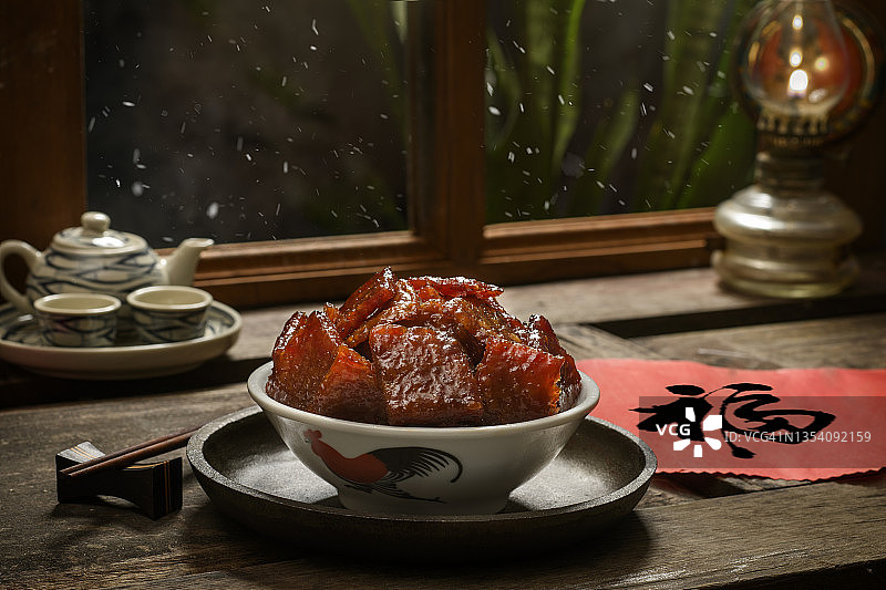 碗装猪肉脯图片素材