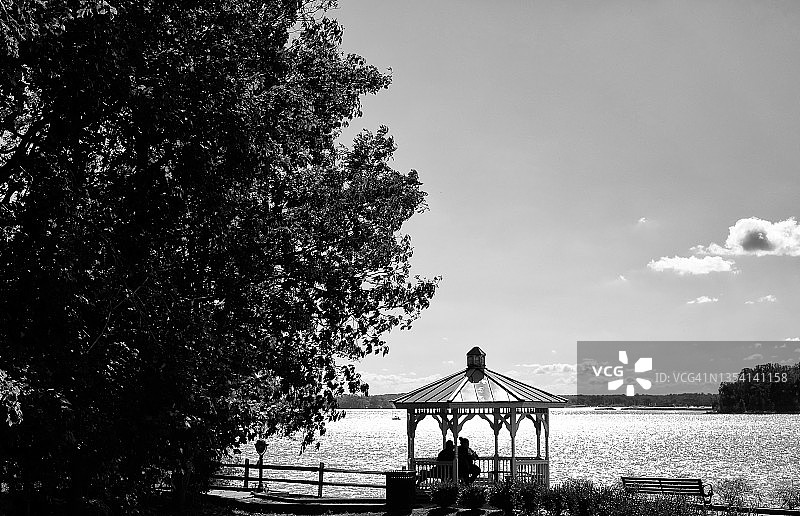 秋季海湾风光图片素材