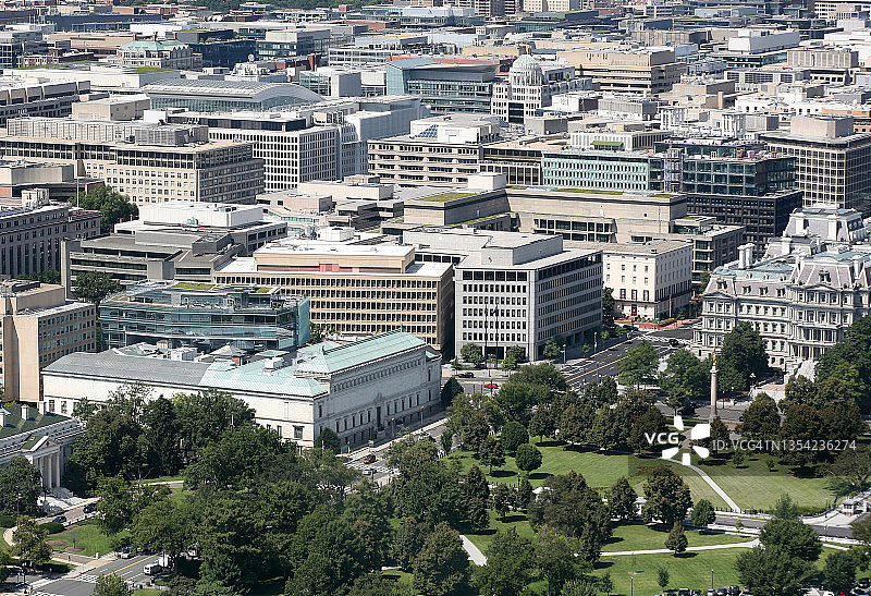 华盛顿特区市中心区鸟瞰图图片素材
