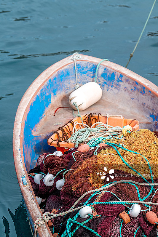 渔船上的渔网图片素材