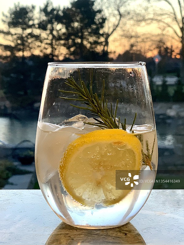 金汤力与橙子图片素材