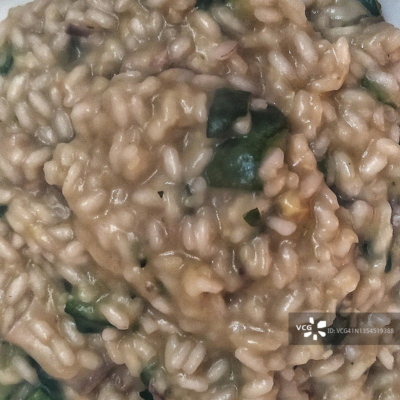 纯素蘑菇南瓜烩饭图片素材