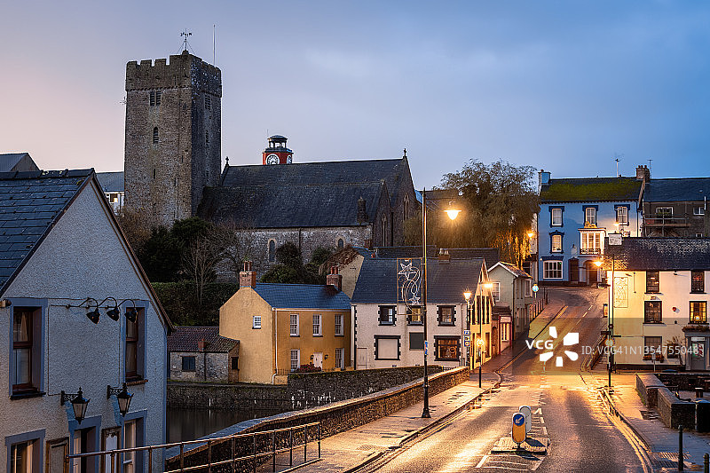 威尔士彭布罗克郡彭布罗克的圣玛丽教堂图片素材