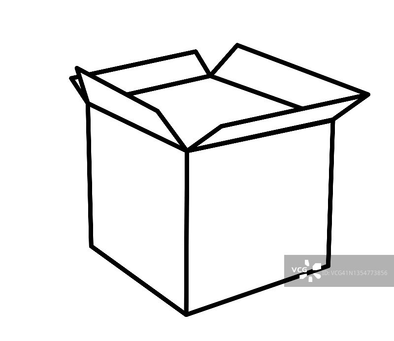 快递箱图标插画图片素材