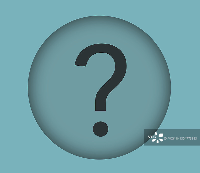 带有阴影的问号插画图片素材