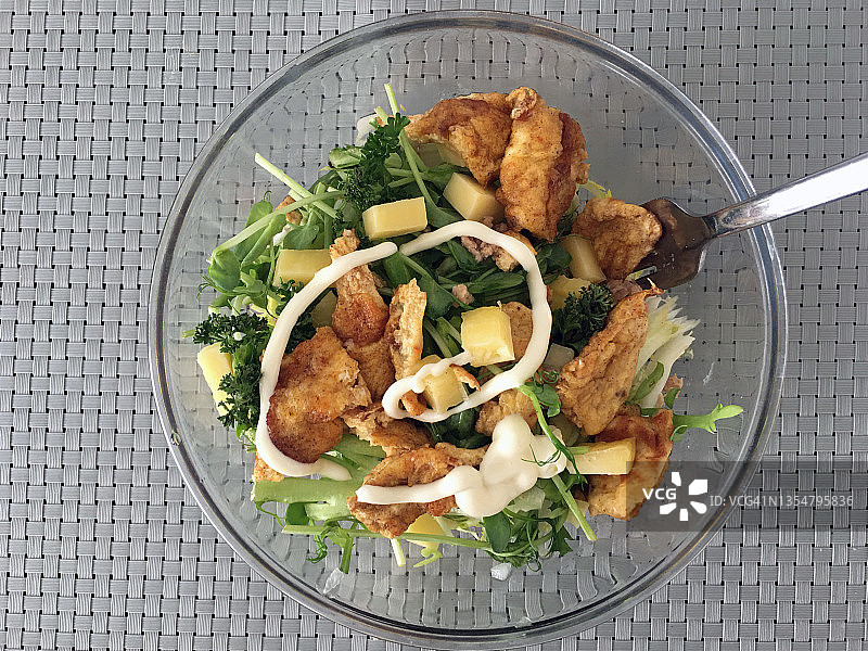 蔬菜沙拉煎蛋奶酪图片素材