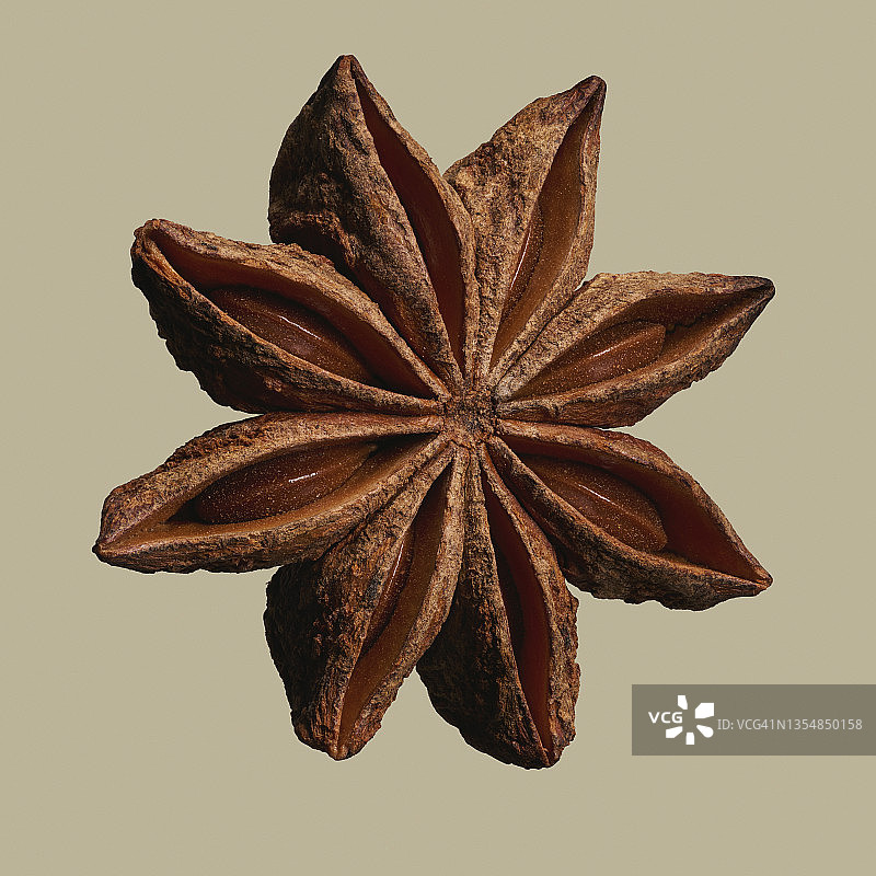 棕色八角茴香特写图片素材