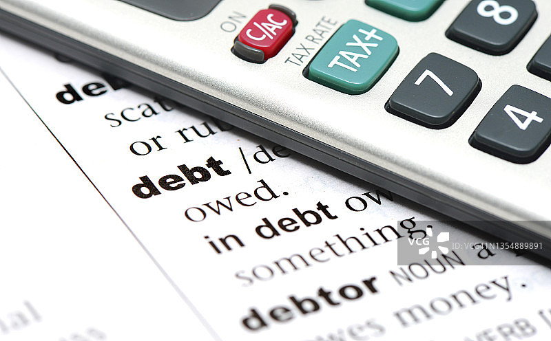 债务与计算器图片素材