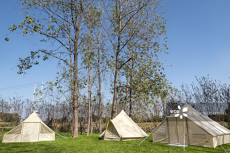 林中露营地图片素材