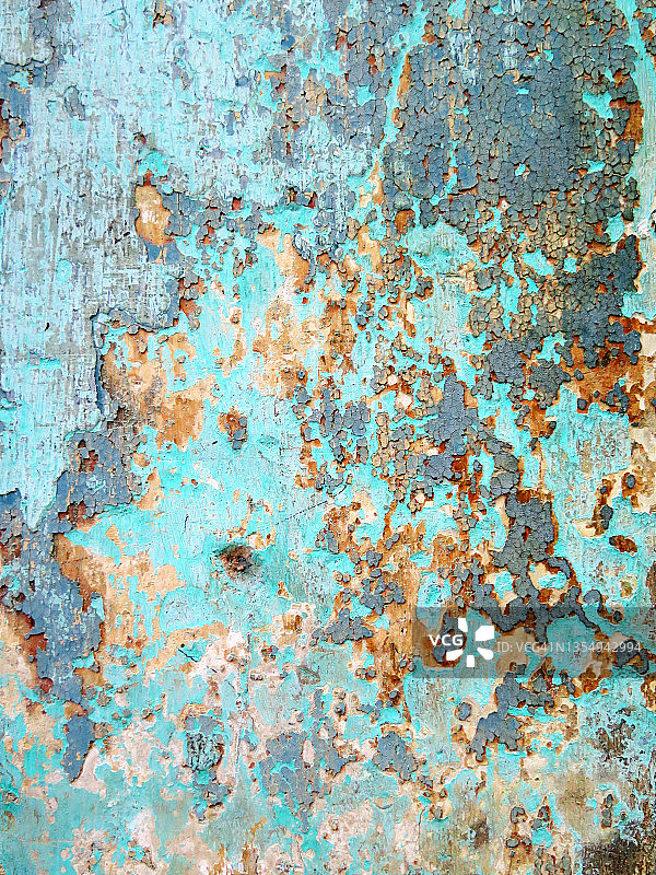 哈瓦那纹理墙上的蓝灰色旧漆图片素材