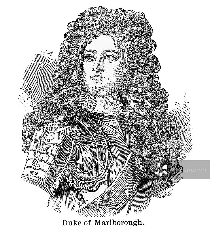 约翰·丘吉尔将军肖像，马尔伯勒公爵，神圣罗马帝国王子图片素材