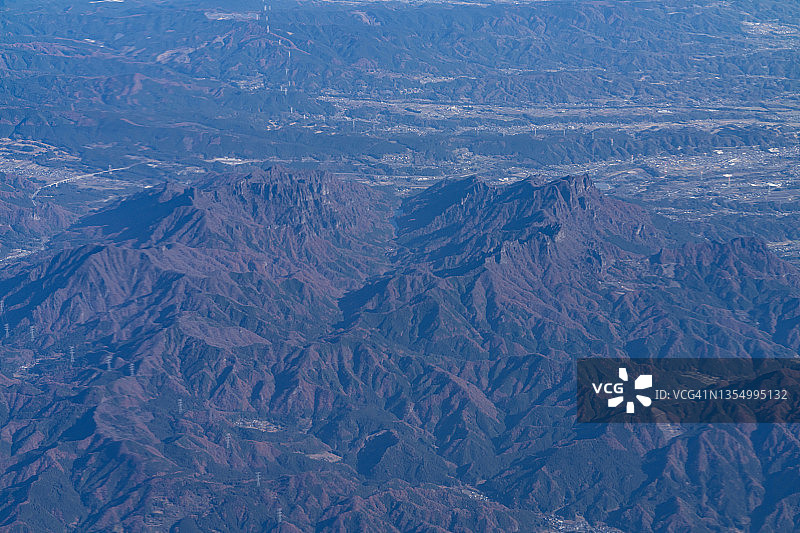 日本群马县妙义山飞机航拍景观图片素材