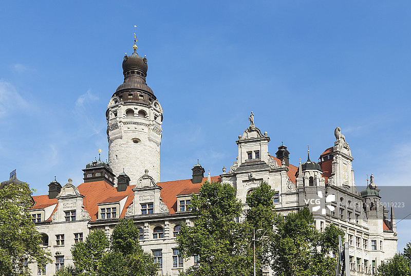 德国萨克森州莱比锡新市政厅图片素材
